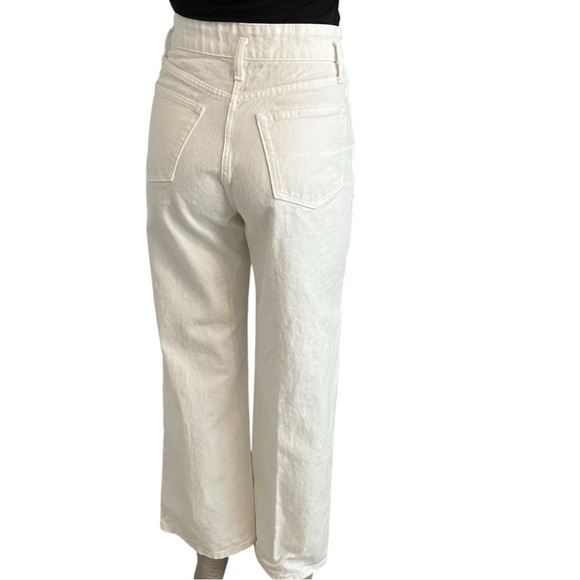 Reformation Jeans White Denim Wilder High Rise Wide Leg Cotton Size 28 - Picture 2 of 7